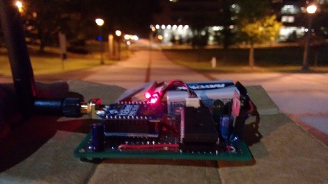 The node at night near the GA Tech green.